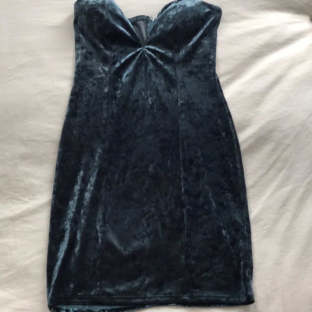 Blue Velvet Dress
